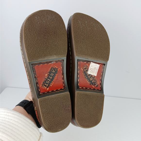 L'Artiste by Spring Step SZ 40/9 Chino Clogs Red NEW - Picture 9 of 9